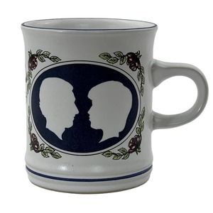 VTG Charles and Diana Royal Wedding Mug 1981 Marriage Silhouettes Denby England